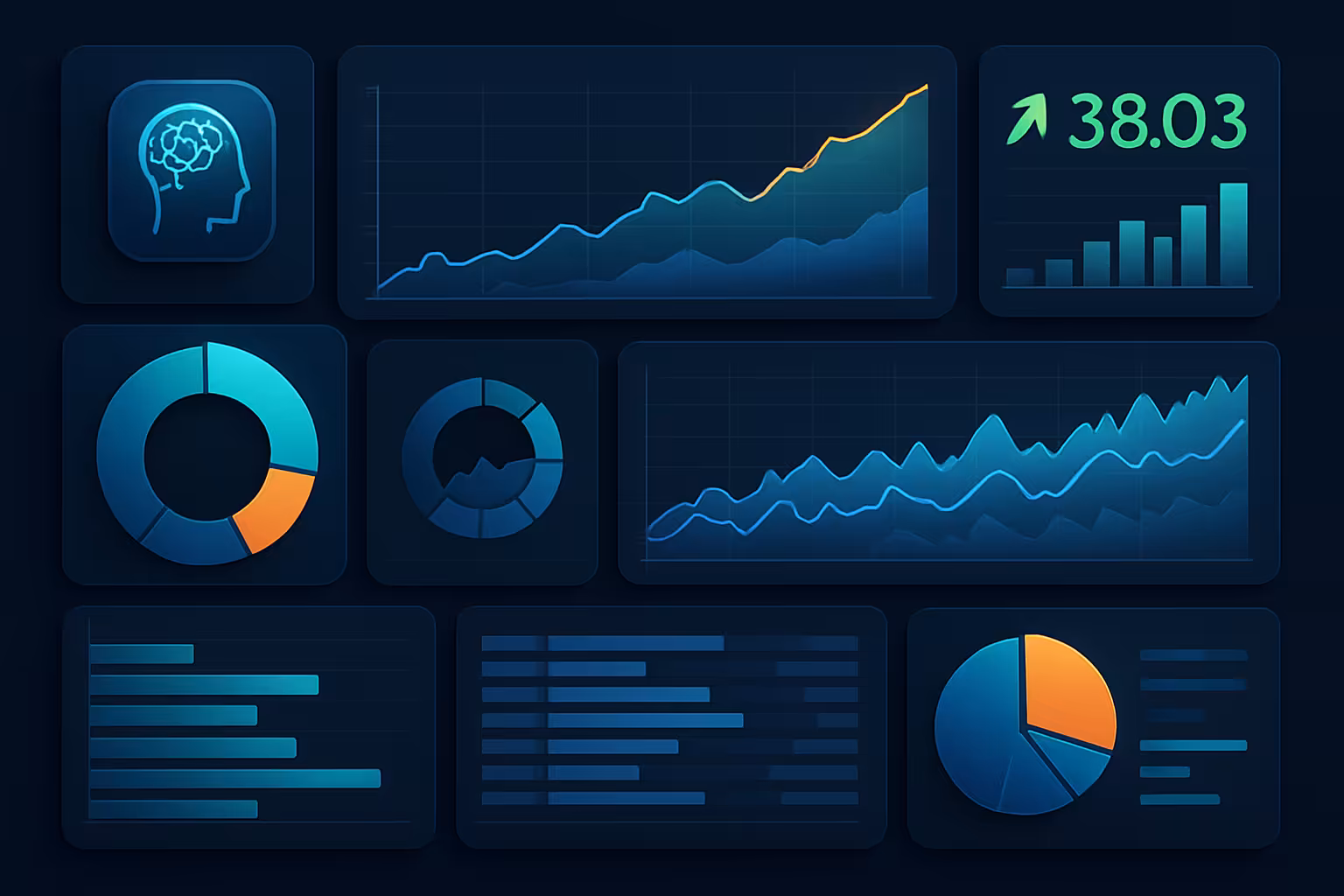 AI-powered financial dashboard with data visualizations